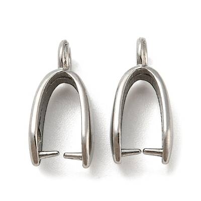 Non-Tarnish 304 Stainless Steel Pendant Pinch Bails