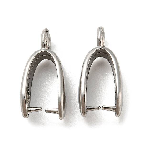 Non-Tarnish 304 Stainless Steel Pendant Pinch Bails