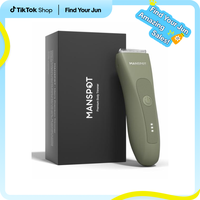 Manspot Premium Electric Body Hair Trimmer for Men - Waterproof Wet & Dry Groomer, Rechargeable Cordless Clippers for Chest B...