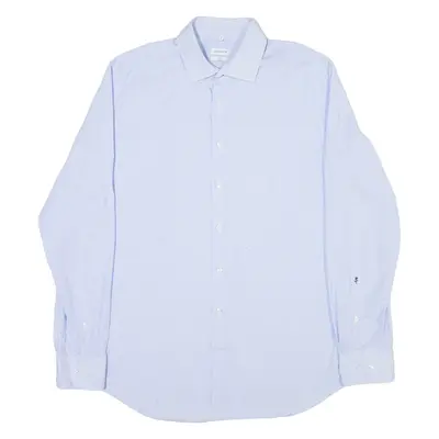 SEIDENSTICKER Slim Fit Mens Shirt Blue Striped Long Sleeve L