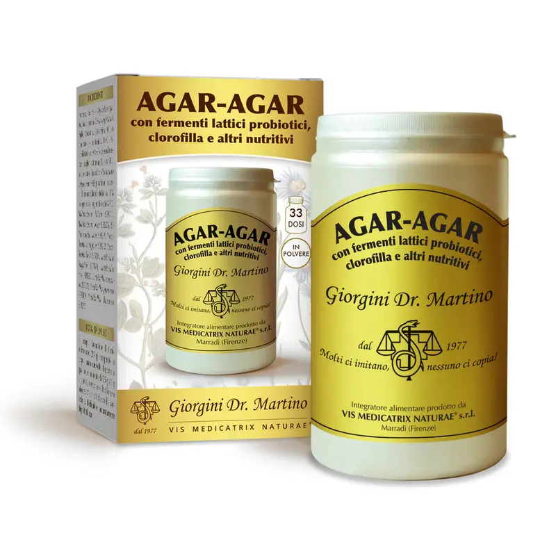 Dr Giorgini Agar-Agar with lactic ferments and chlorophyll Powder 150 gr