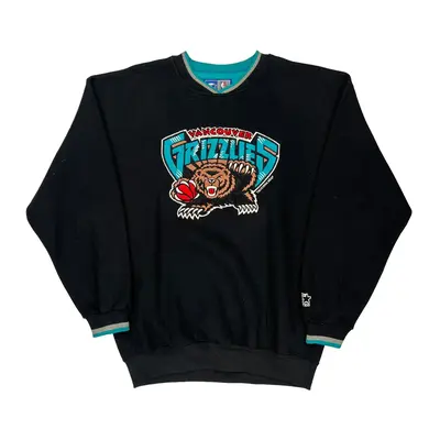 Vancouver Grizzlies Starter Nba Sweatshirt - Medium Black Polyester Blend