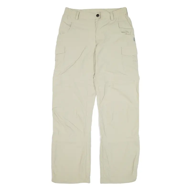 MERU Cargo Zip-off Trousers Beige Loose Straight Womens W27 L29