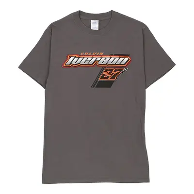Calvin Iverson 27 Port & Company Nascar T-Shirt - Small Grey Cotton