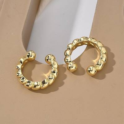 Rack Plating Brass Twist Rope Shape Cuff Earrings