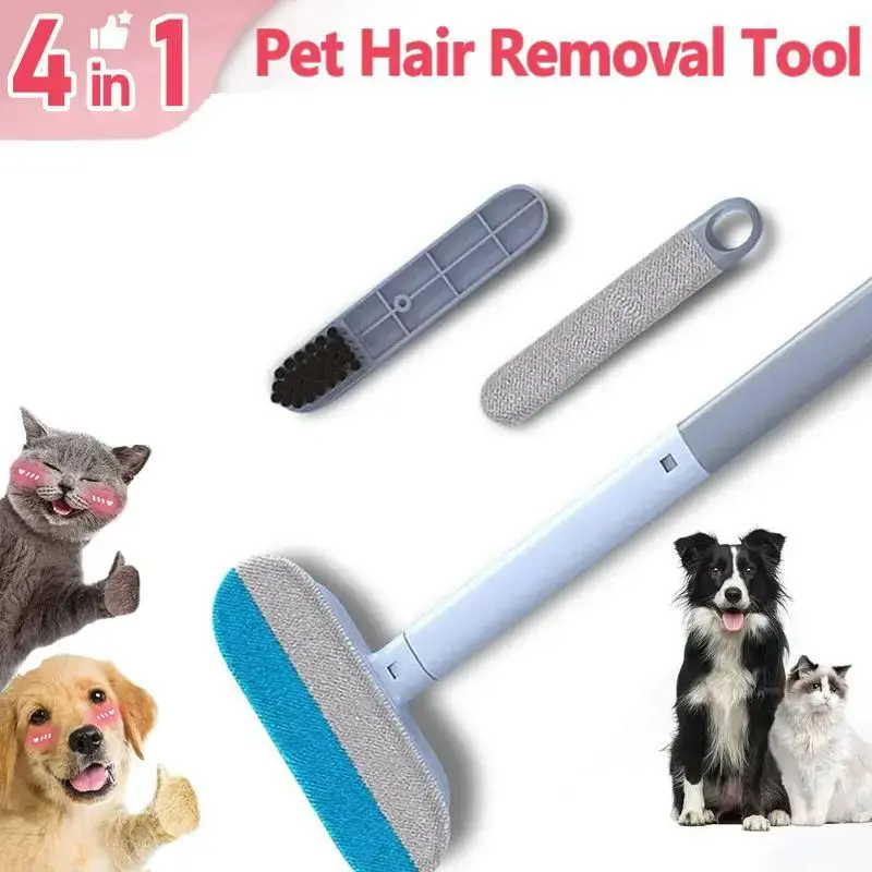 【4 in 1】Pet Hair Removal Tool, Multi-functional, Reusable, Washable Lint Cleaner for Dog and Cat Hair, Gentle on Furnitur...