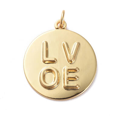 Valentine Theme Brass Pendants