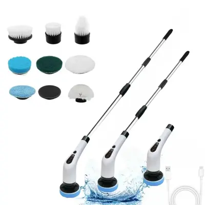 Electric Cleaning Brush Set, Spin Mob Scrubber, Electric Spin Scrubber, Wireless Rotating Floor Cleaner with Replaceable Head...