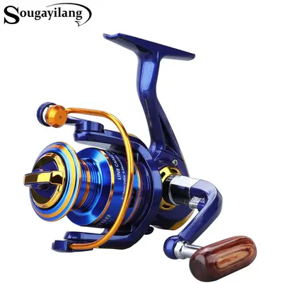12 Ball Bearings Metal Fishing Spinning Reel, Smooth Spool Fish Reel, 1000-4000 Series, Outdoor Fishing Accessories, Fishing ...