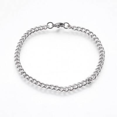Tarnish Resistant 304 Stainless Steel Curb Chain Bracelets
