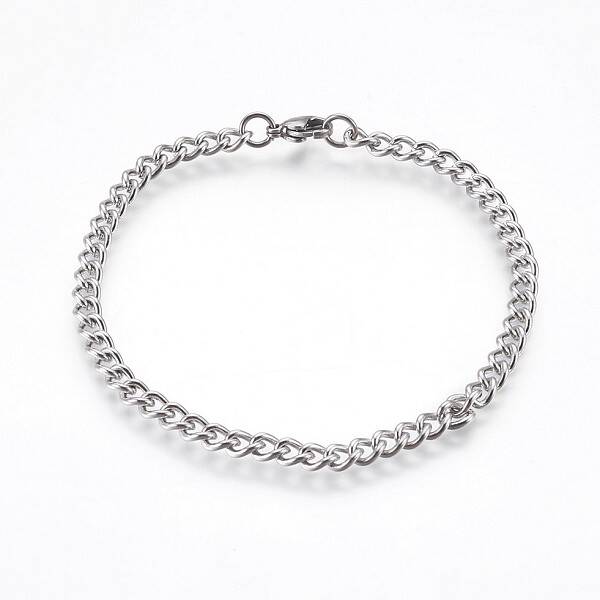 Tarnish Resistant 304 Stainless Steel Curb Chain Bracelets