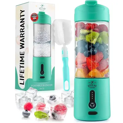 Personal Blender - 18oz Rechargeable Blender that Crushes Ice