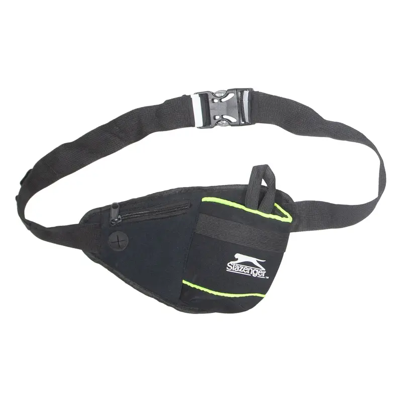 SLAZENGER Running Mens Bum Bag Black Synthetic