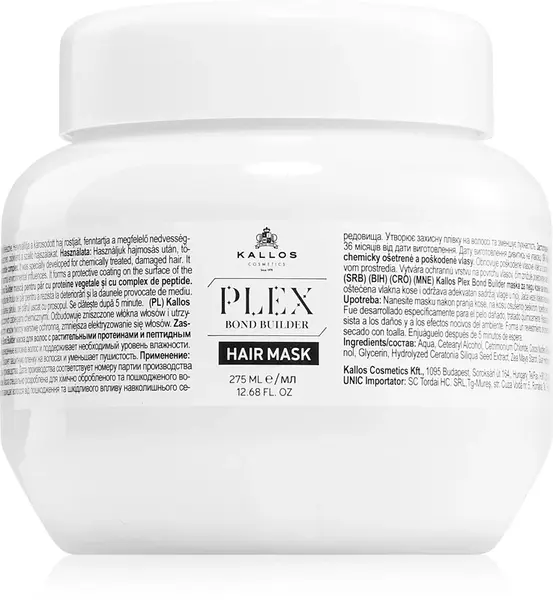 Kallos Plex regenerating mask for damaged, chemically treated hair 275 ml