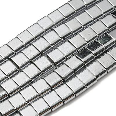 Electroplated Non-magnetic Synthetic Hematite Beads Strands