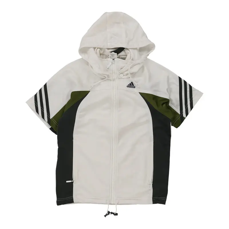 Age 10 Adidas Hoodie - Medium White Polyester