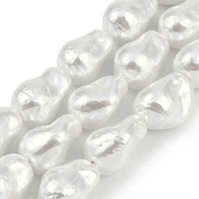 Electroplated Shell Pearl Beads Strands