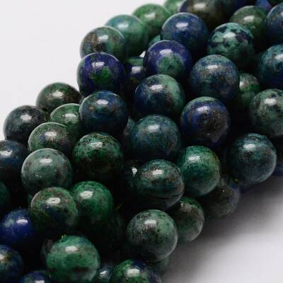 Natural Chrysocolla and Lapis Lazuli Beads Strands