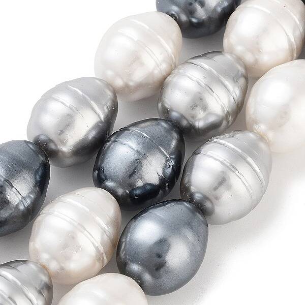 Electroplated Shell Pearl Beads Strands