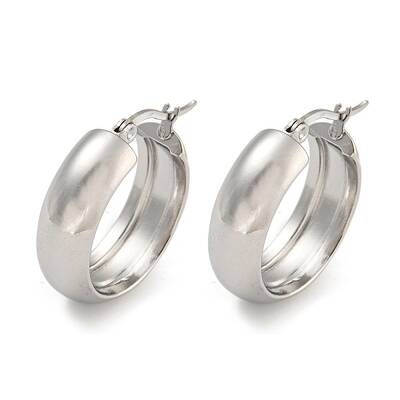Tarnish Resistant 202 Stainless Steel Hoop Earrings