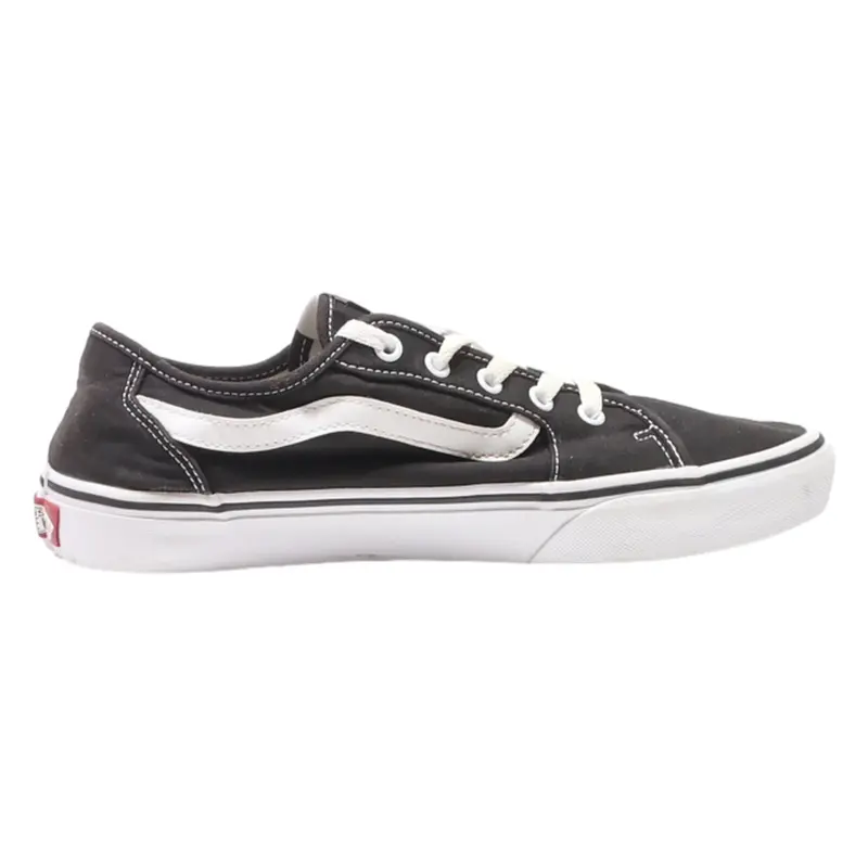 VANS Low Top Trainers Black Canvas Womens UK 7.5