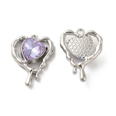 Glass Melting Heart Pendant