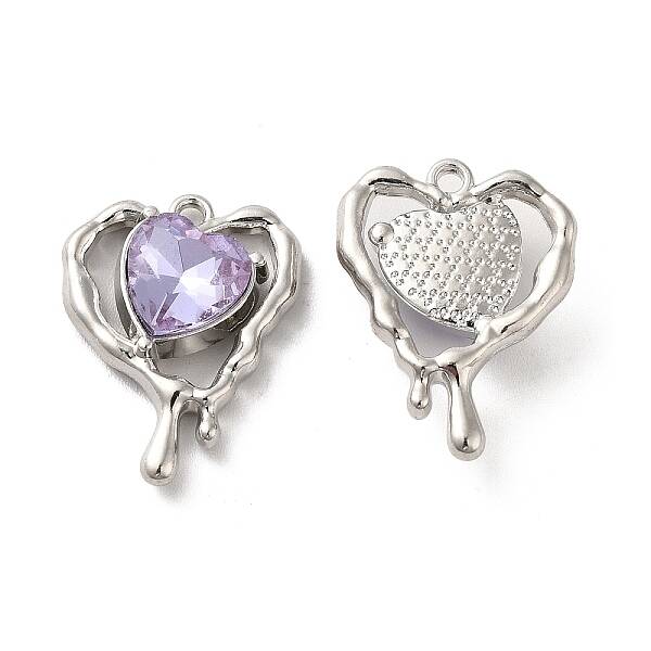 Glass Melting Heart Pendant