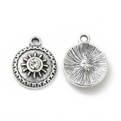 Rack Plating Alloy Rhinestone Pendants