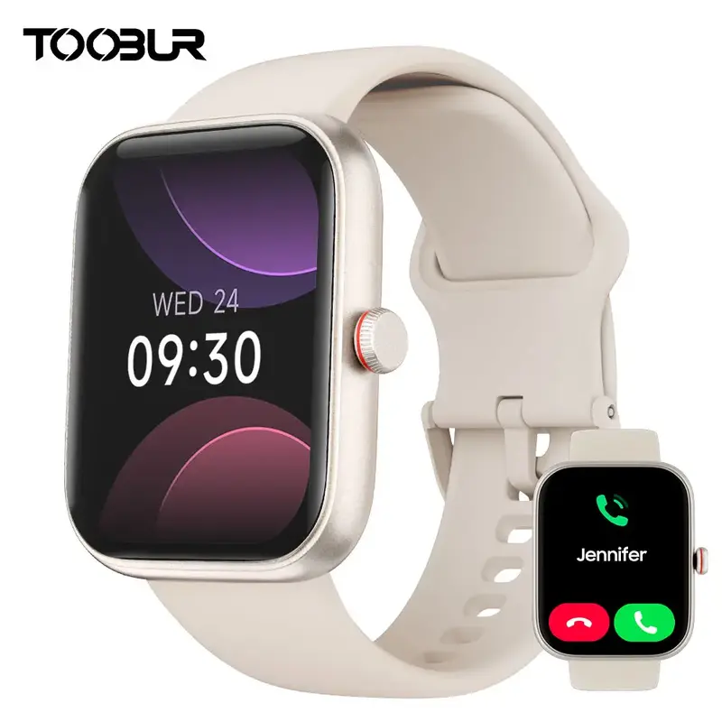 TOOBUR Fashion Smart Watch For Women Men，Fitness Sport Watch with Step Counter/Sleep Tracker/100 Sports Modes SmartWatch Co...