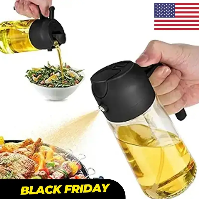 2 in 1 Olive Oil Dispenser and Oil Sprayer Bottle for Kitchen, Kitchen Gadgets Accessories, Kitchen Utensils