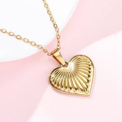 Heart 304 Stainless Steel Pendant Necklaces