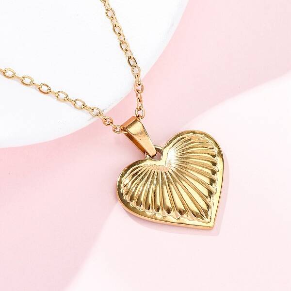 Heart 304 Stainless Steel Pendant Necklaces