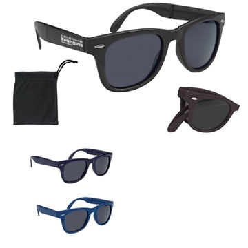 100 Custom Folding Malibu Sunglasses - UV400 Protection