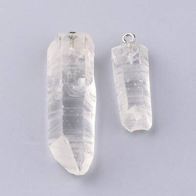 Natural Quartz Crystal Pendants