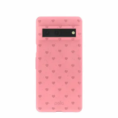 Bubblegum Pink Hearts Google Pixel 7 Case