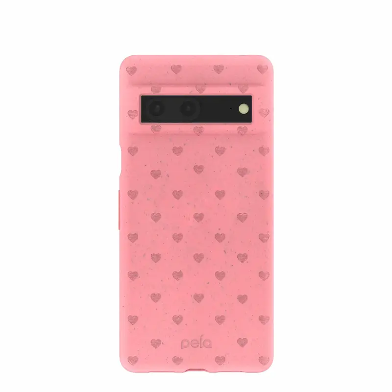 Bubblegum Pink Hearts Google Pixel 7 Case