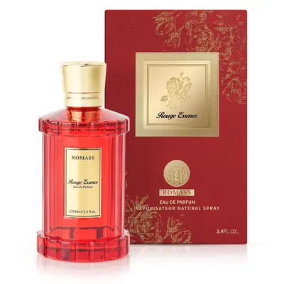ROMASS Rouge Essence Luxe Perfume - 12+ Hours Long-Lasting Fragrance with Vibrant Saffron, Warm Amber, Woody Accords & Creamy...