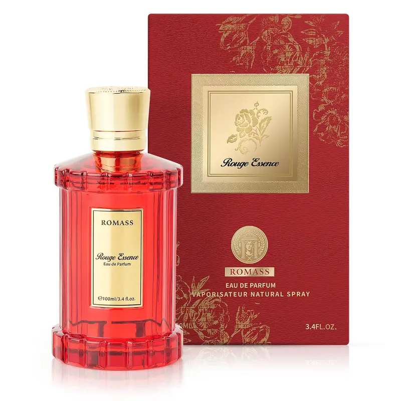 ROMASS Rouge Essence Luxe Perfume - 12+ Hours Long-Lasting Fragrance with Vibrant Saffron, Warm Amber, Woody Accords & Creamy...