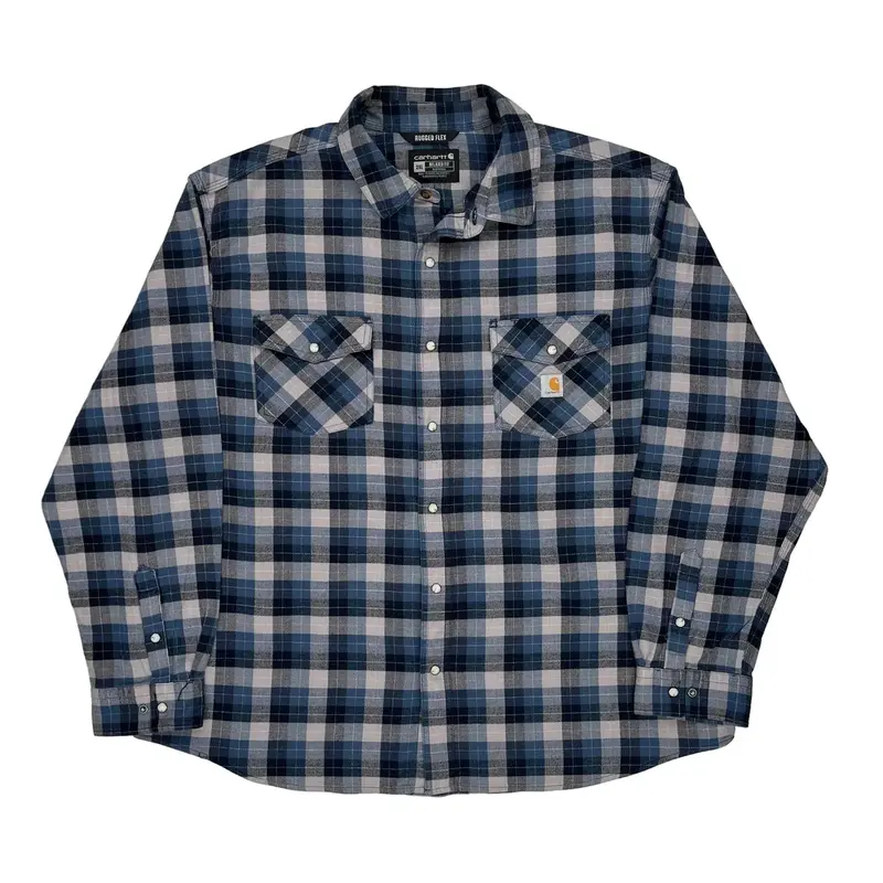 Carhartt Checked Shirt - 2XL Blue Cotton