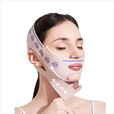 V Line Face Lifting Strap Face Lifting Sculting,For Double Chin Reduction,Adjustable Skincare Tool Sleeping Mask Strap Band F...