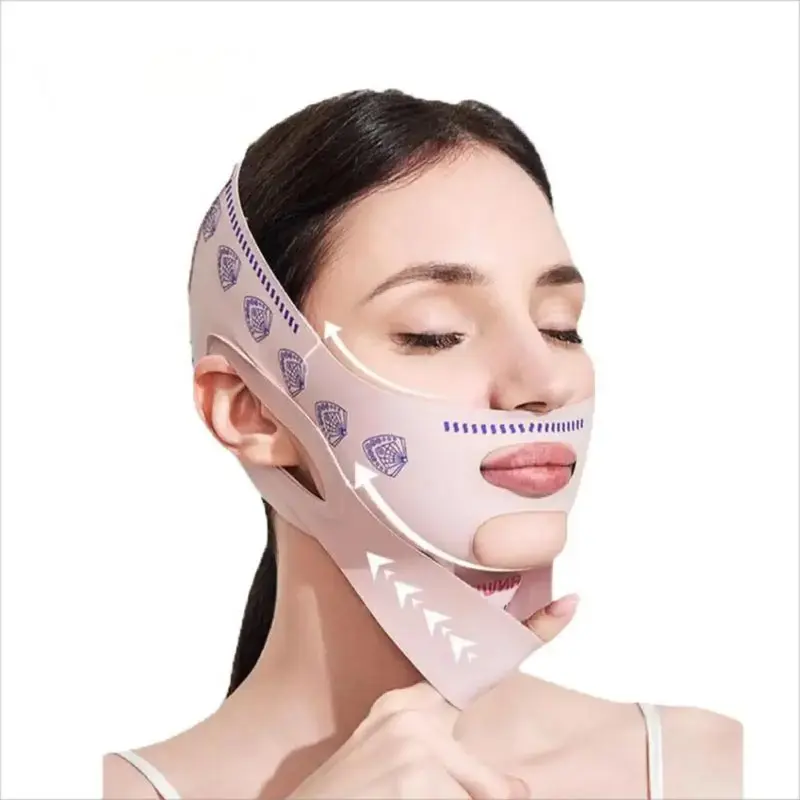 V Line Face Lifting Strap Face Lifting Sculting,For Double Chin Reduction,Adjustable Skincare Tool Sleeping Mask Strap Band F...