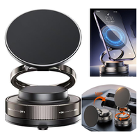 Magnetic phone holder, 360 ° adjustable and foldable, strong suction cup, vacuum suction, portable and multifunctional