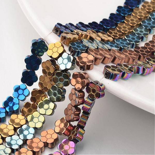 Electroplate Non-magnetic Synthetic Hematite Beads Strands