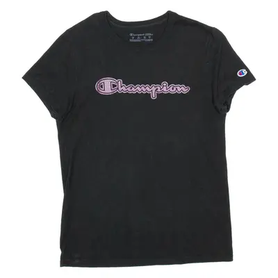 CHAMPION Authentic Athletic Wear Womens T-Shirt Black XS