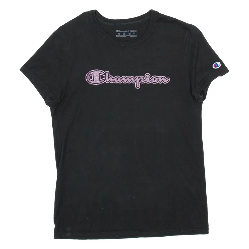 CHAMPION Authentic Athletic Wear Womens T-Shirt Black XS
