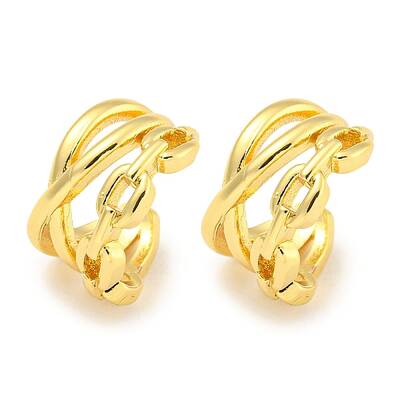 Brass Cuff Earrings