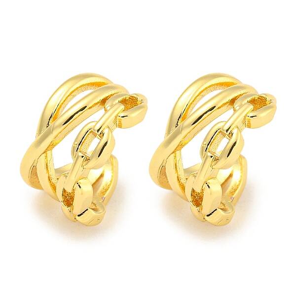 Brass Cuff Earrings