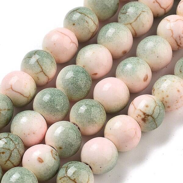 Synthetic Turquoise Dyed Beads Strands