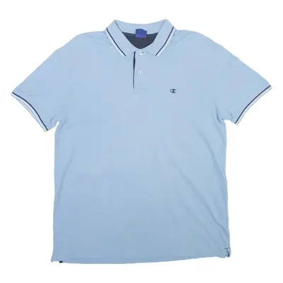 CHAMPION Mens Polo Shirt Blue L