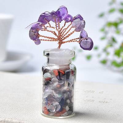 Natural Amethyst Chips Tree Decorations